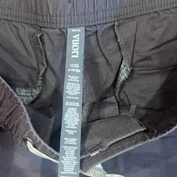 Vuori Women's Charcoal Ripstop Shorts DuraTerra Drawstring Athleisure Size XL - Picture 5 of 7